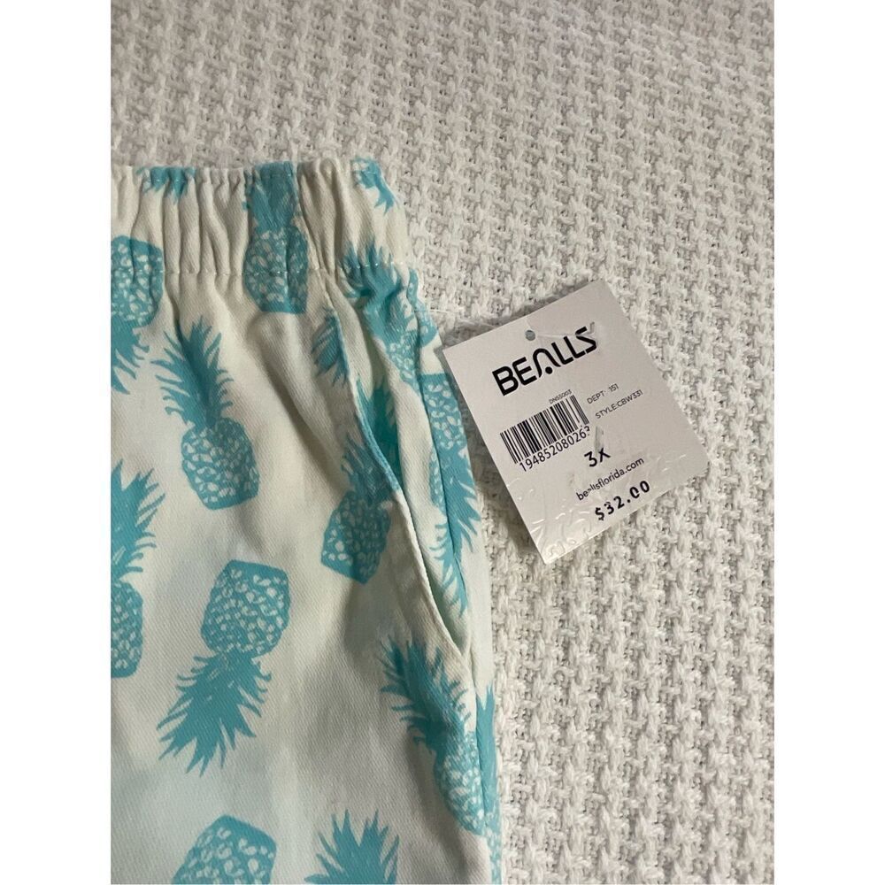 CORAL BAY Women’s 3X Drawstring Capris with Pineapple Print - Picture 4 of 6